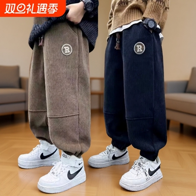 男童灯芯绒加绒卫裤|145人收藏