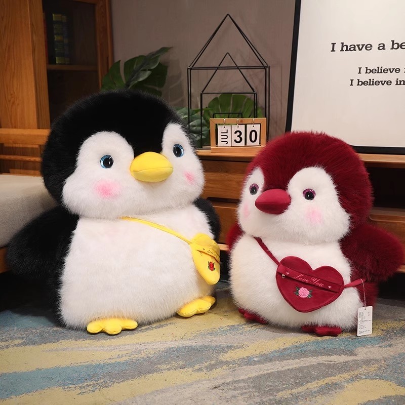 可爱欧貂企鹅玩偶睡觉抱枕毛绒玩具抱睡公仔娃娃大号儿童礼物动物