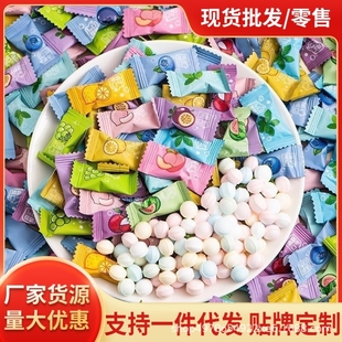薄荷糖前台招待无糖维c含片糖果多种水果味混合清新口气零食批