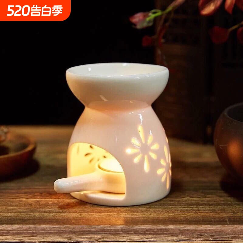 小号陶瓷香薰炉室内蜡烛香薰灯复古家用香熏炉卧室防干烧精油灯