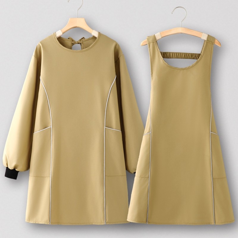 围裙厨房家用耐脏工作服罩衣女新款上班专用大人防水防油男背带