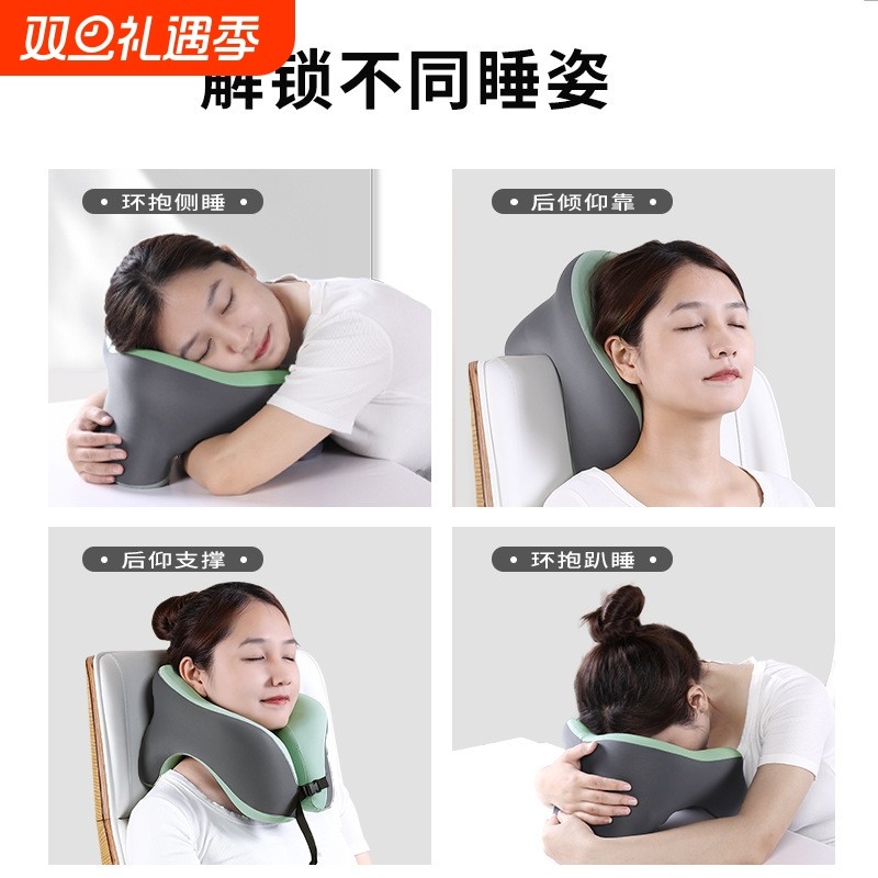 跨境U型午睡枕办公室神器睡觉趴趴枕学生趴桌子睡觉午休枕头收纳