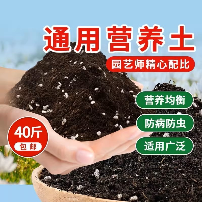 营养土养花专用通用型多肉种菜花土家用种花泥土壤种植土疏松发酵