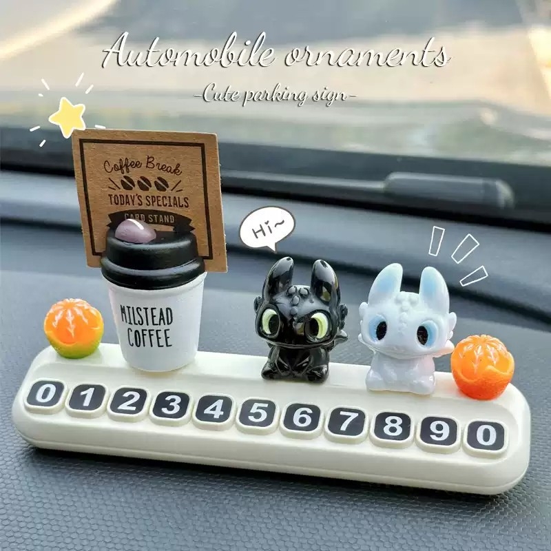 无牙仔车载号码牌临时停车牌2025新款可爱挪车电话牌车内装饰摆件