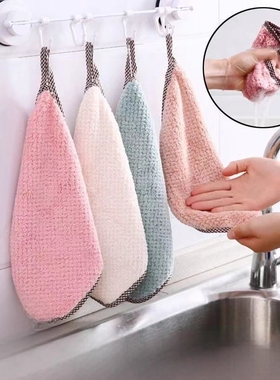 3条装洗碗布厨房专用抹布吸水不沾油不掉毛擦桌清洁毛巾家用