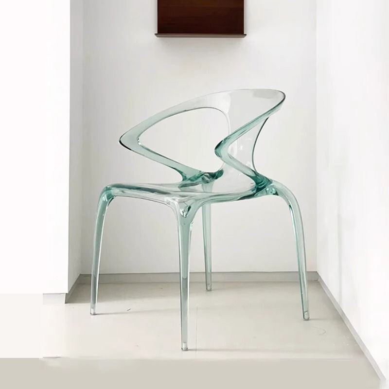 c亚克力透明餐椅家用北欧风椅子创意设计师款导台椅轻奢休闲靠背