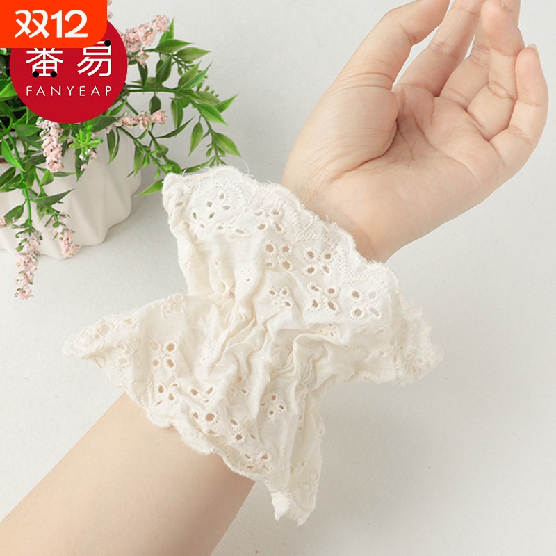 发圈/大肠AE1sl001-法式头饰缎面韩系简约复古头绳皮筋发饰花边