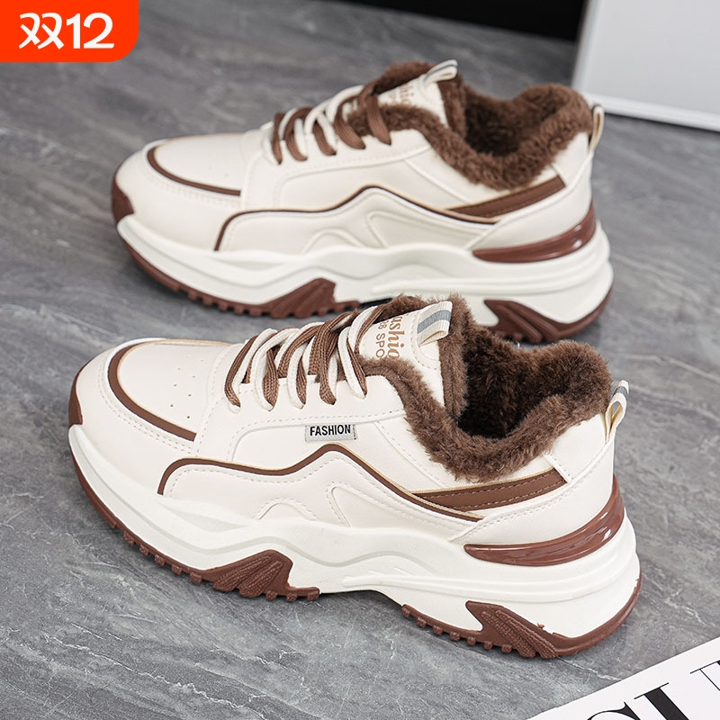 品牌断码女鞋跑步百搭老爹鞋运动鞋女款2025冬季耐磨休闲增高ins