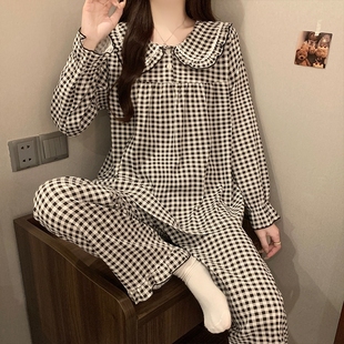 2025新款 云朵棉睡衣女春秋季 简约高级感甜美休闲女士家居服可外穿