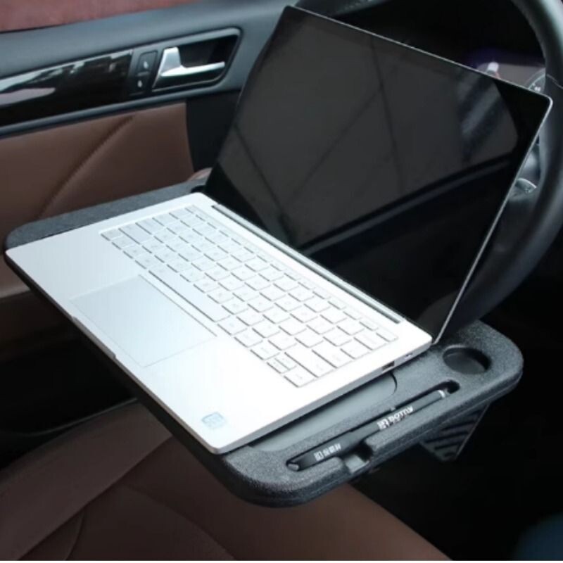 汽车方向盘小桌板车上餐盘车载笔记本支架平板电脑桌车内饭桌餐桌