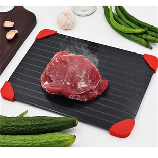 快速解冻板厨房冷冻肉饼牛排肉类海鲜急速化冰神器铝制极速解冻盘