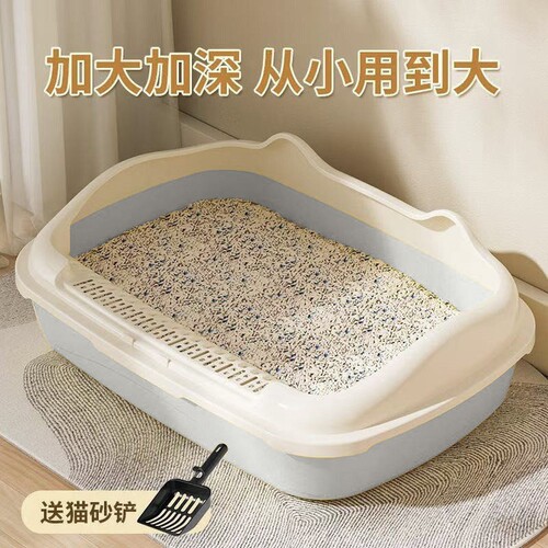可爱猫耳猫砂盆顶入式大