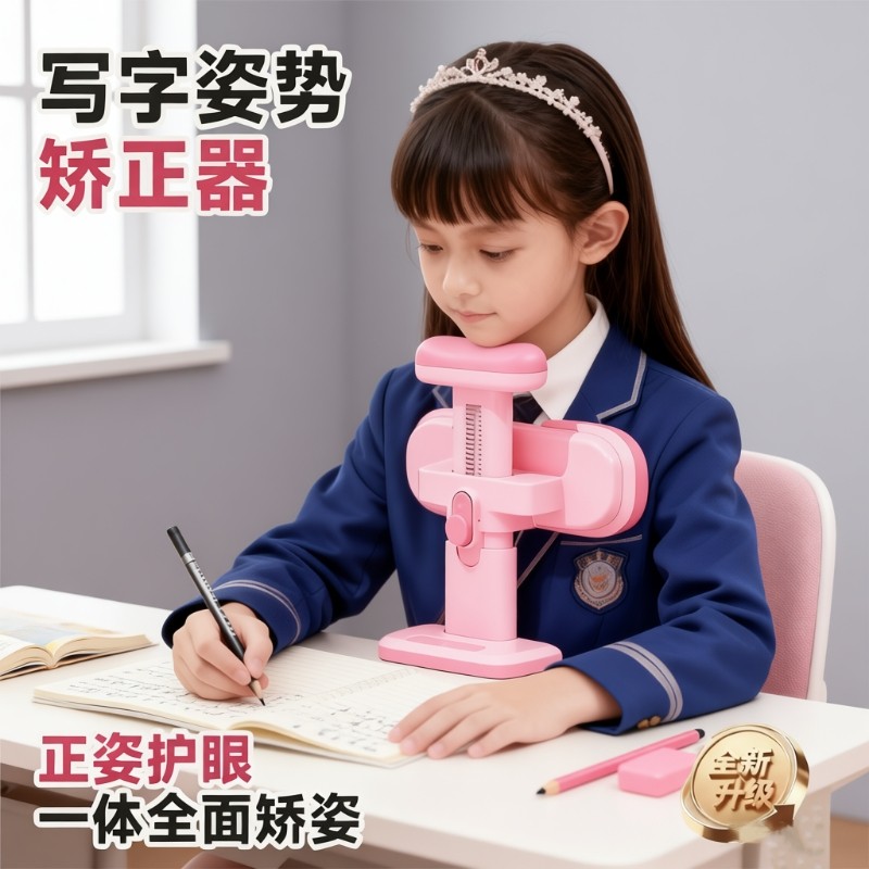 写作业坐姿矫正器小学生下巴写字姿势儿童正姿纠正防低头趴桌视力保护