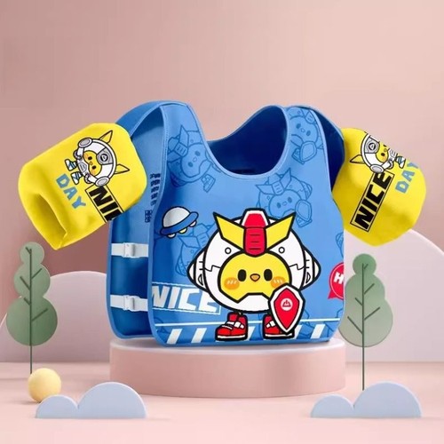 儿童救生衣小孩专业浮力背心宝宝游泳水袖臂圈马甲浮力衣装备充气