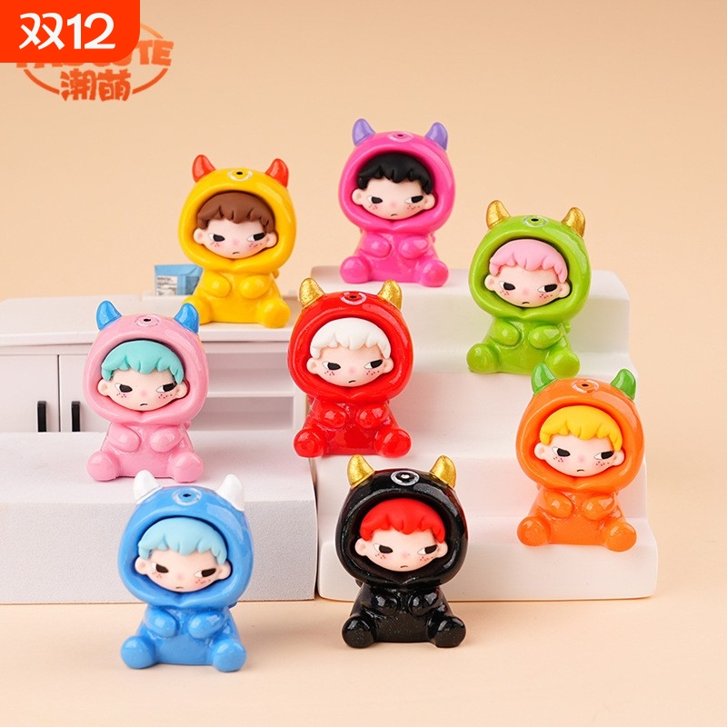 小摆件站姿萌粒小猫家居办公车载卡通创意桌面树脂工艺品摆件