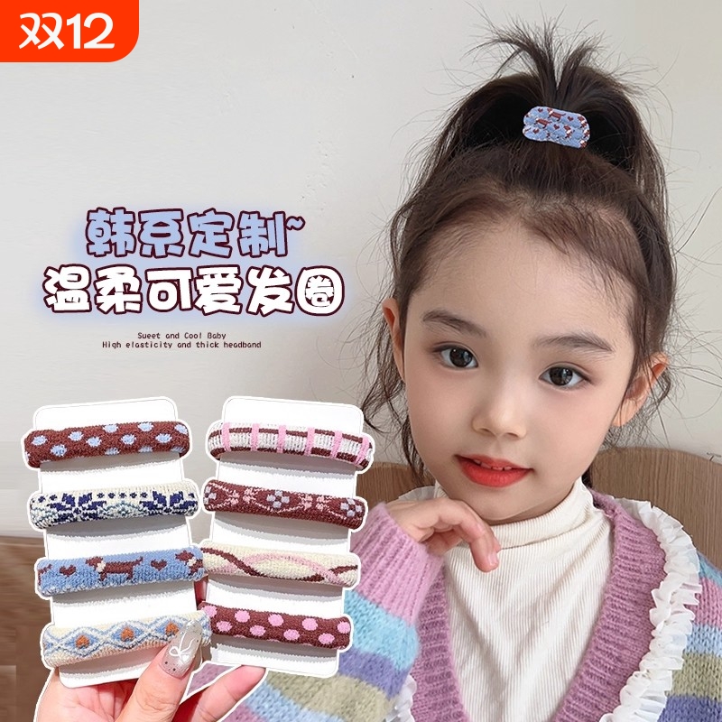 儿童发圈秋冬新款女童可爱卡通发绳小女孩扎头发皮筋头绳发饰头饰