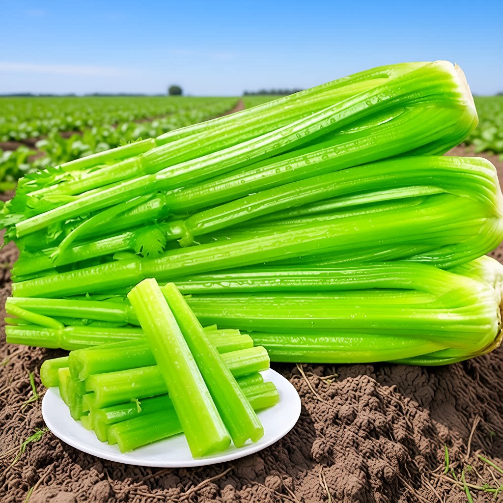 山东西芹新鲜水果芹菜无叶榨汁嫩心香芹绿色青菜当季可生食食用