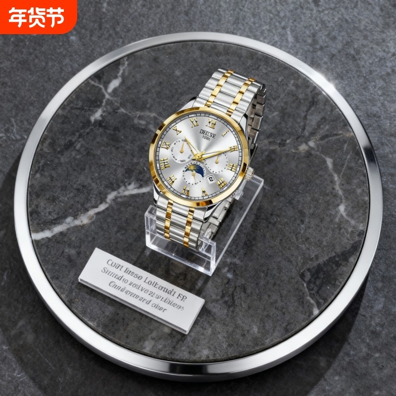 瑞士同款青少年初高中学生手表男款简约潮流全自动机械防水石英表