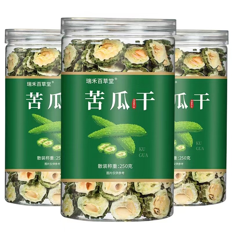 苦瓜干正品苦瓜新鲜烘干纯无糖食品泡水喝柠檬胎菊罐装桂花菊花