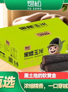 东北2025新黑糯玉米3H锁鲜软糯香甜粗粮彩箱大棒代餐早餐真空优选