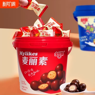 代可可脂 金丝猴原味麦丽素108g桶装 巧克力圣诞节零食