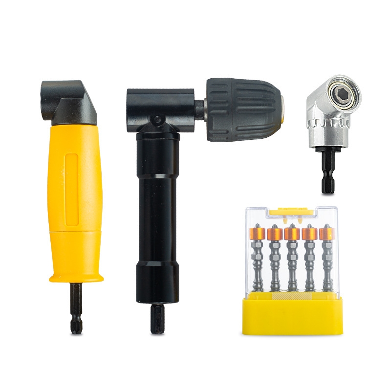 90度黄拐批头拐弯器 电动拐角器延伸配件 电钻螺丝刀转角批头