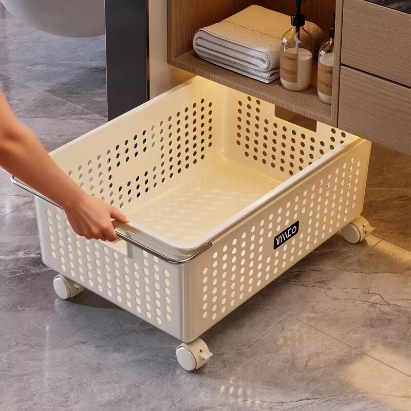 脏衣篓柜下脏衣篮家用浴室带轮放脏衣服收纳筐卫生间洗衣篮脏衣桶