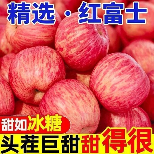 正宗山东红富士当季新鲜红富士苹果水果陕西膜袋冰糖心丑苹果脆甜