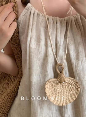 复古手工小蒲扇吊坠项链原创文艺衣服配饰个性独特长款毛衣链项链