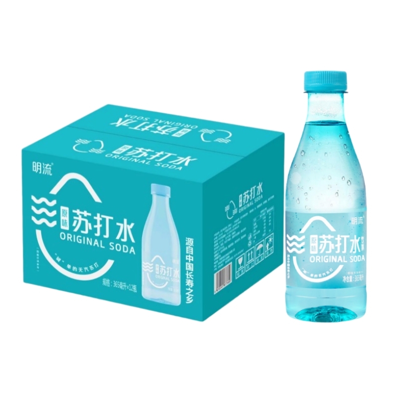 清凉解渴苏打水饮料整箱12瓶装
