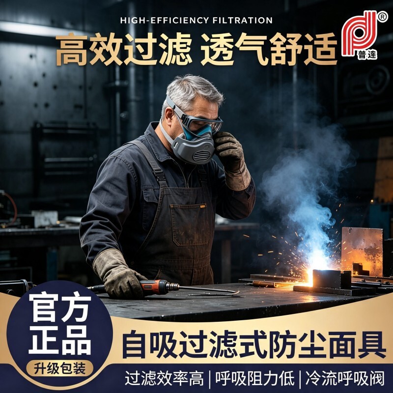 电焊防烟尘口罩焊工专用防尘透气图片