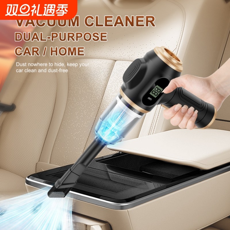 车载吸尘器无线电量显示便携式大吸力家用手持式除尘器吹尘机跨境
