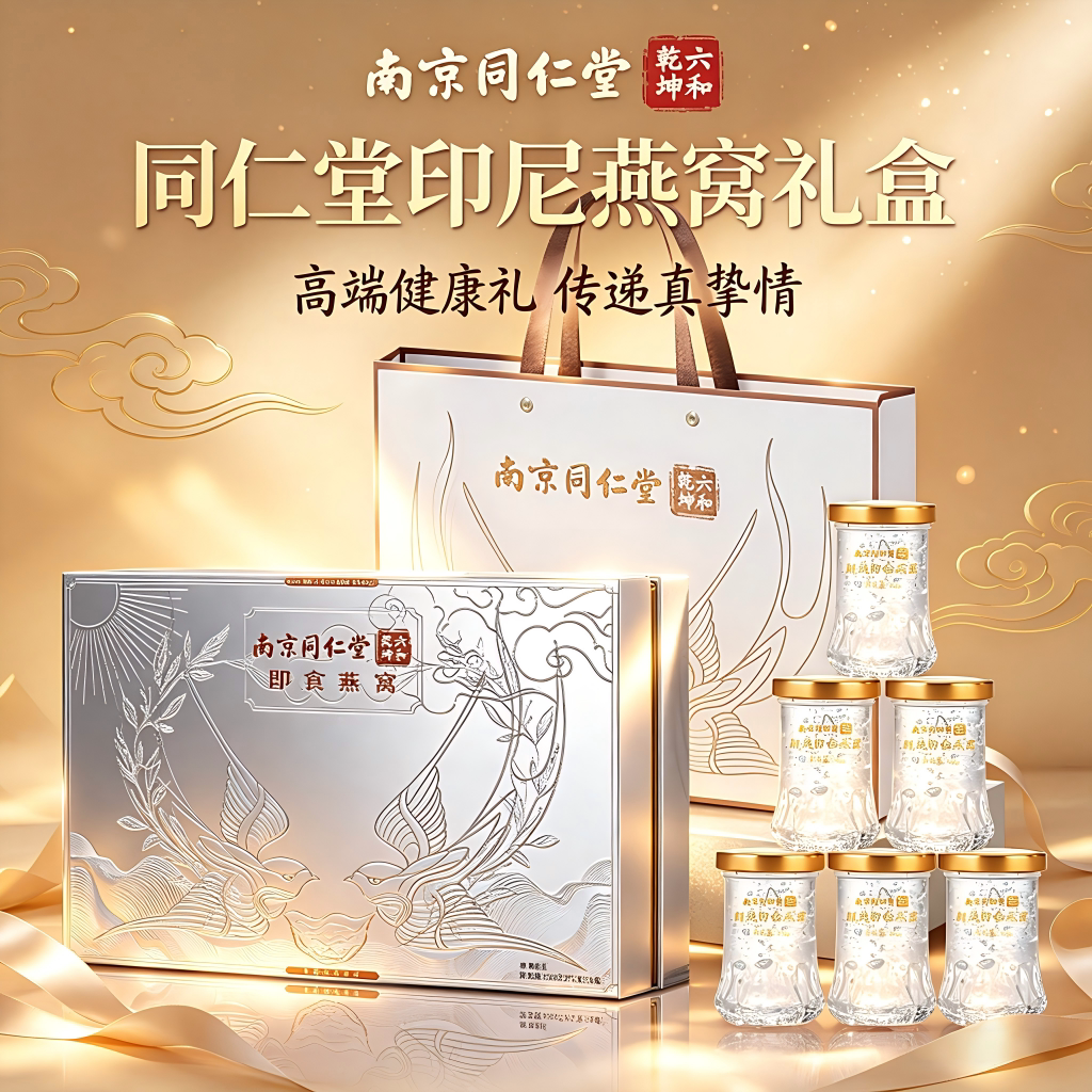 中秋节礼物同仁堂即食鲜炖燕窝礼盒阿胶糕礼盒送长辈中秋礼盒礼品										