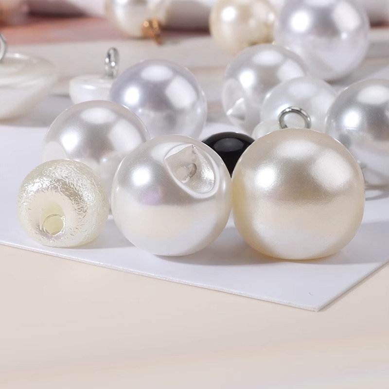 旗袍衬衫珍珠女小纽扣白色圆形diy配件毛衣开衫儿童扣子装饰衬衣