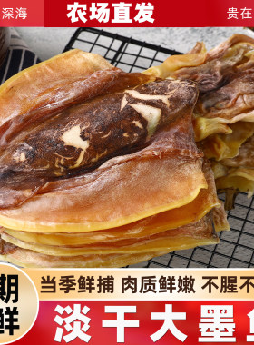 墨鱼干货特产目鱼乌贼东海野生大墨鱼干墨鱼干500g淡干淡晒美味