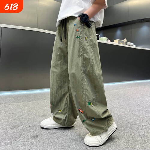 儿童装男童夏装薄款裤子2026新款夏季中大童防蚊弯刀裤夏款长裤潮