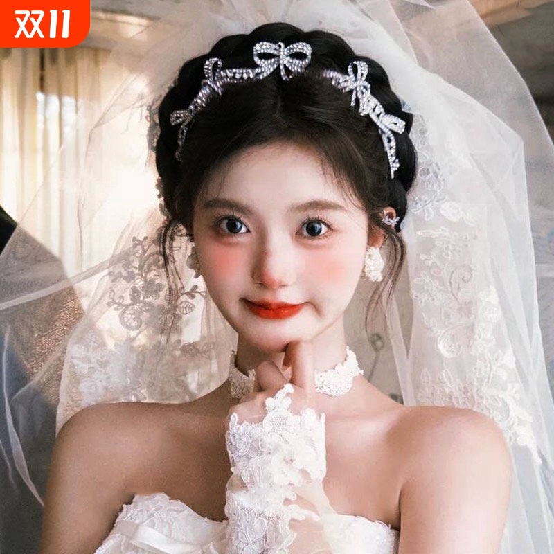 欧美轻奢公主风镶钻发箍氛围感生日派对发卡时级感发饰女合金皇冠