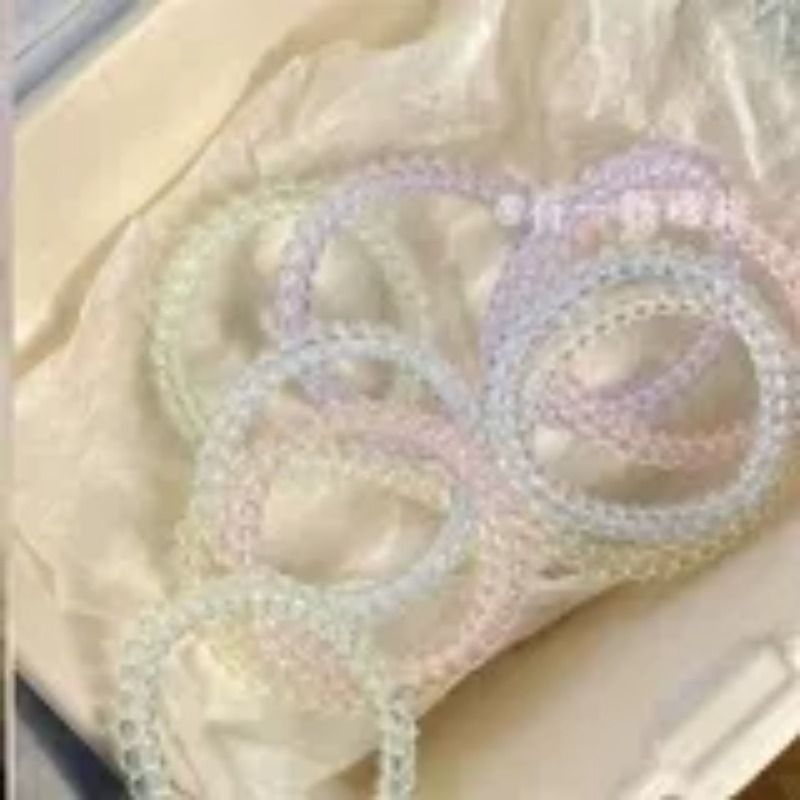 高颜值甜美透明电话线细款韩学生高弹力可爱发绳无痕清新皮筋