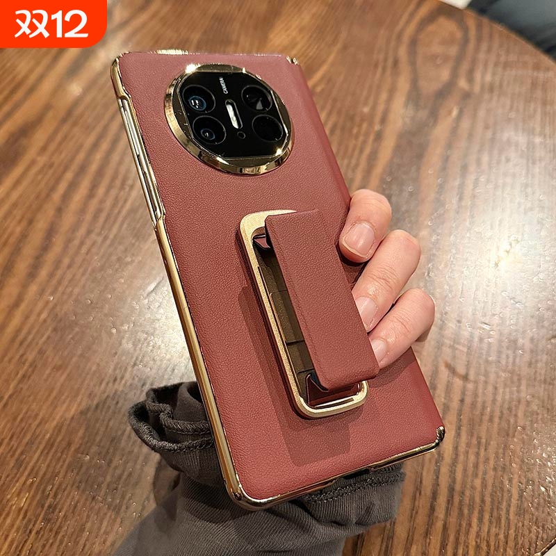 适用华为matex6手机壳全包镜头mate新款x6中轴保护X5典藏版metax3防摔铰链matx纯色素皮mtx折叠屏m超薄保护套