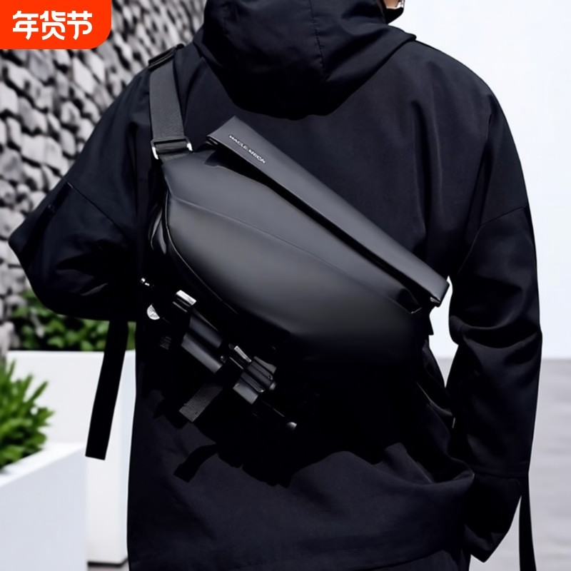 斜挎包男机能邮差包潮牌胸包女休闲腰包磁吸扣运动背包骑行单肩包,箱包皮具/热销女包/男包,男士包袋,淘宝优惠券,粉丝福利购,淘宝优惠卷