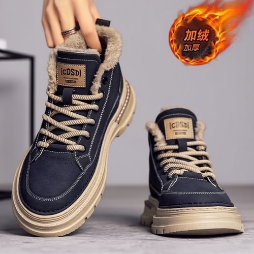 昌祥回力加绒时尚休闲马丁男靴