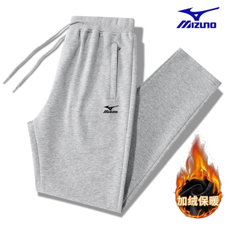 运动裤男女加厚2025新款秋冬直筒束脚美津濃青少年宽松纯棉长裤子