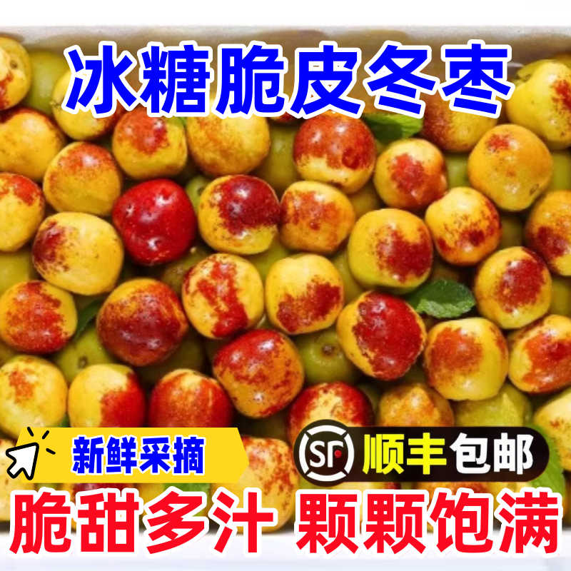 顺丰包邮正宗冬枣新鲜大果应季整箱枣子现摘脆枣冰糖大枣当季水果