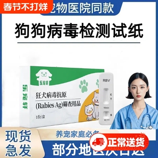 狗狗狂犬犬瘟细小试纸犬冠状弓形虫贾第鞭毛虫宠物检测卡测试抗原