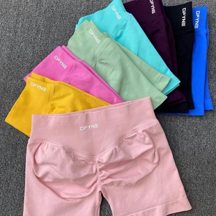 DFYNE跨境提臀高腰impact收腹蜜桃臀三分运动速干短裤健身瑜伽