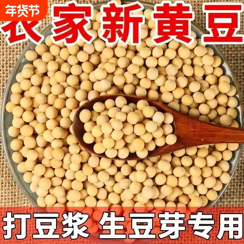 当季黄豆包装农家五谷杂粮豆浆豆芽人工大豆豆腐新货发芽新豆精选