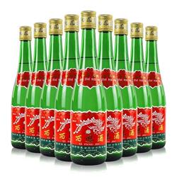 西凤酒绿瓶裸瓶装省外版55度凤香型白酒 500ml*9瓶整箱装散装绿脖