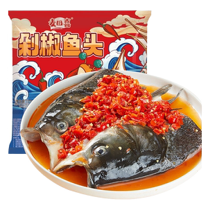 湖南特产剁椒鱼头620g酱椒白鲢新鲜蒸热即食半成品商用预制菜冷冻