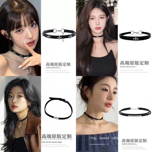 颈环choker皮质项圈项链锁骨链女2024新款高级感颈链颈带脖子配饰