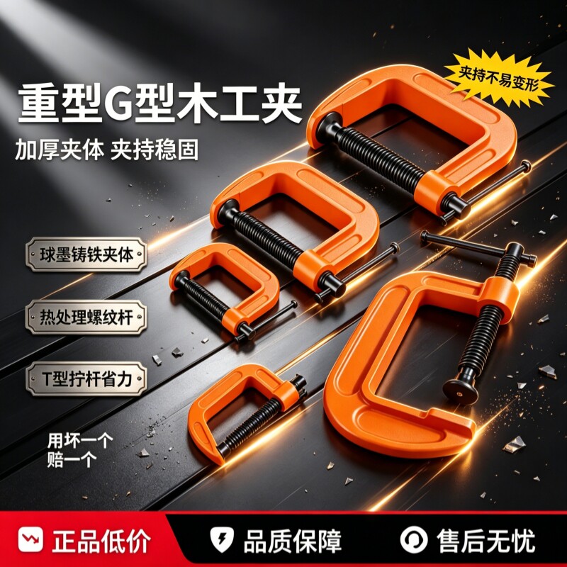 G字夹c型夹子铁夹强力f夹木工固定夹具夹紧器g型木工F夹配件工具